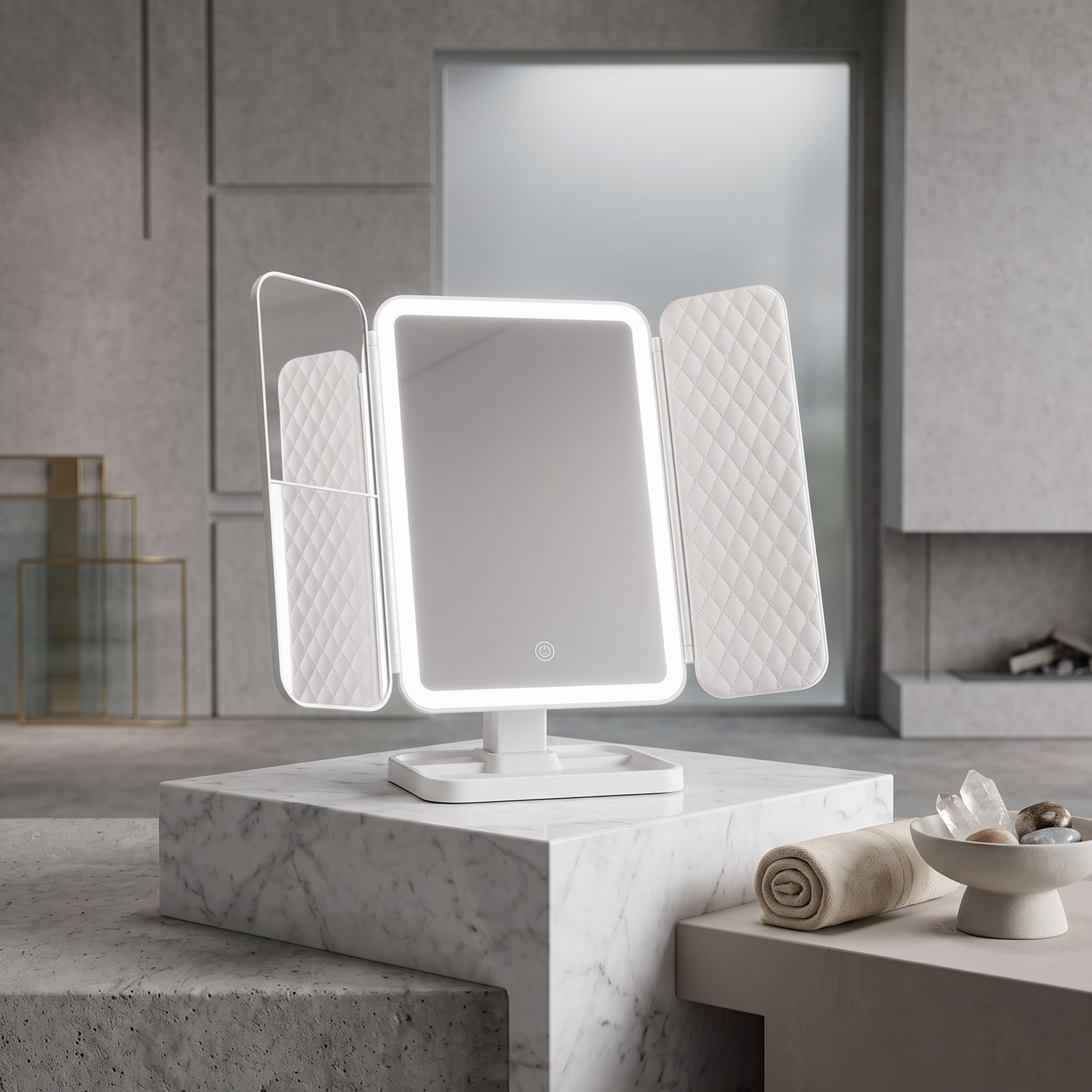 Trondela™ Smart LED Trifold Vanity Mirror