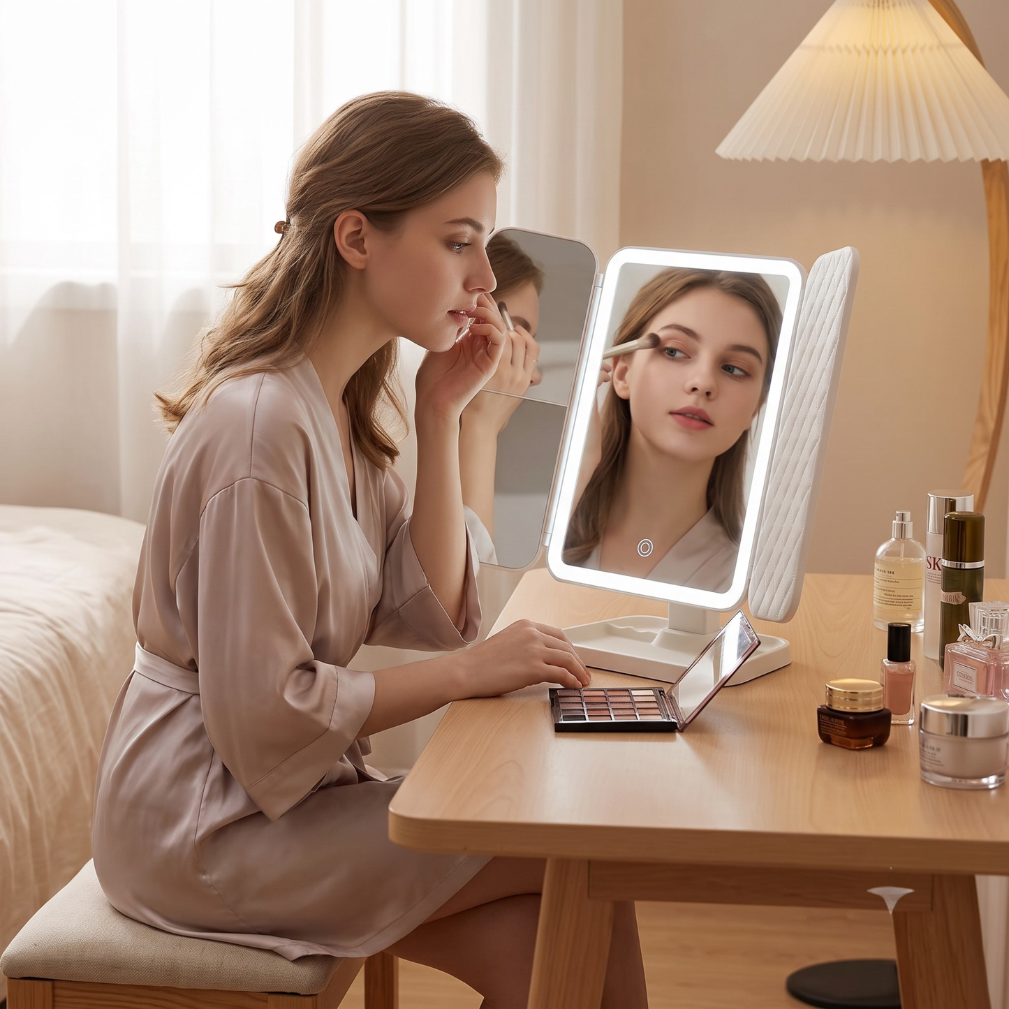 Trondela™ Smart LED Trifold Vanity Mirror