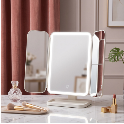 Trondela™ Smart LED Trifold Vanity Mirror