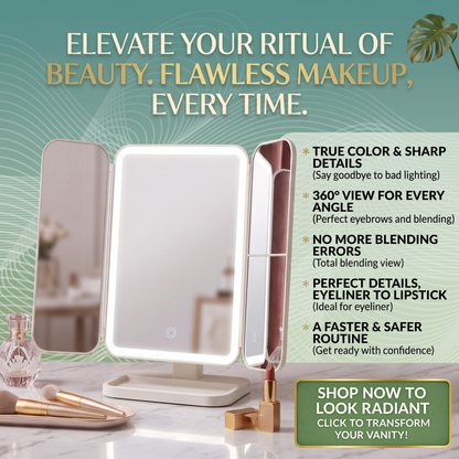 Trondela™ Smart LED Trifold Vanity Mirror